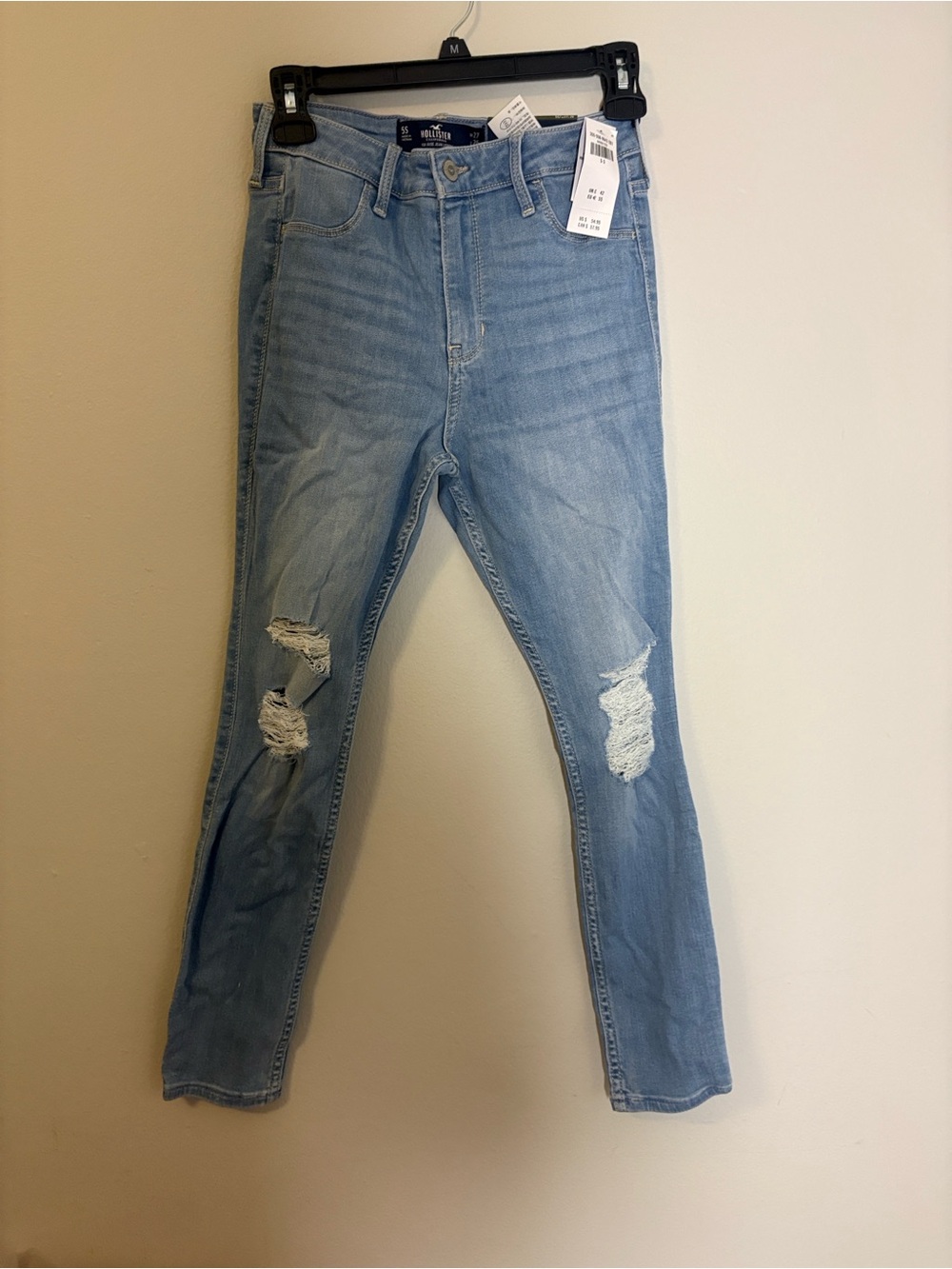 Hollister Light Blue Distressed Skinny Jeans